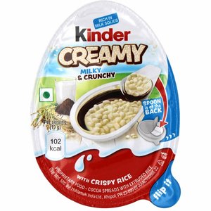 קינדר קרימי (Kinder Creamy) – מעדן שוקולד ופצפוצי אורז (19 גרם) קינדר קרימי (Kinder Creamy) – מעדן שוקולד ופצפוצי אורז (19 גרם)