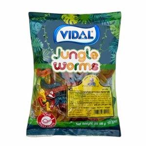 נחשי גומי ג'ונגל חלקים (Jungle Worms) | 500 גרם נחשי גומי ג'ונגל חלקים (Jungle Worms) | 500 גרם
