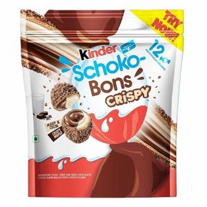 קינדר שוקו-בונס קריספי (Kinder Schoko-Bons Crispy) – מארז משפחתי 12 יחידות (67.2 גרם) קינדר שוקו-בונס קריספי (Kinder Schoko-Bons Crispy) – מארז משפחתי 12 יחידות (67.2 גרם)