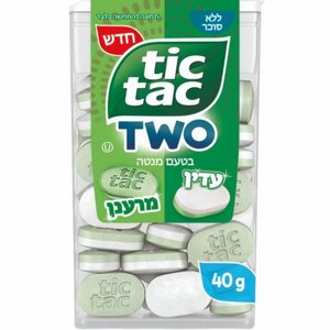 טיק טק ענק TWO בטעם מנטה (Tic Tac TWO – Mint Mix) – ללא סוכר 40גרם טיק טק ענק TWO בטעם מנטה (Tic Tac TWO – Mint Mix) – ללא סוכר 40גרם