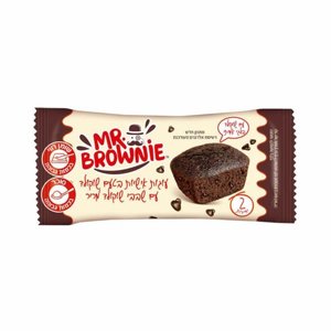 מיסטר בראוני (Mr. Brownie) – זוג עוגות בראוניז אישיות עם שבבי שוקולד בלגי. 50 גרם מיסטר בראוני (Mr. Brownie) – זוג עוגות בראוניז אישיות עם שבבי שוקולד בלגי. 50 גרם