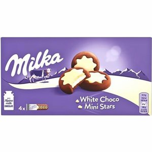 עוגיות מילקה מיני סטארס שוקולד לבן (Milka White Choco Mini Stars) – 150 גרם עוגיות מילקה מיני סטארס שוקולד לבן (Milka White Choco Mini Stars) – 150 גרם