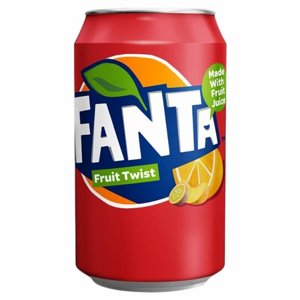 משקה קל מוגז פאנטה טוויסט פירות (Fanta Fruit Twist) – 330 מ"ל משקה קל מוגז פאנטה טוויסט פירות (Fanta Fruit Twist) – 330 מ"ל