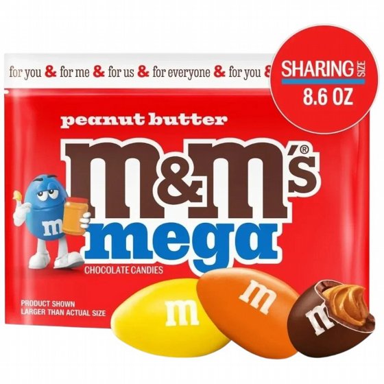 ������� ������ �� ��� �� ������ M&Ms ��� ������ ���� ������ � ����� ����� (M&Ms Mega Peanut Butter Sharing Size) � 243.8 ���