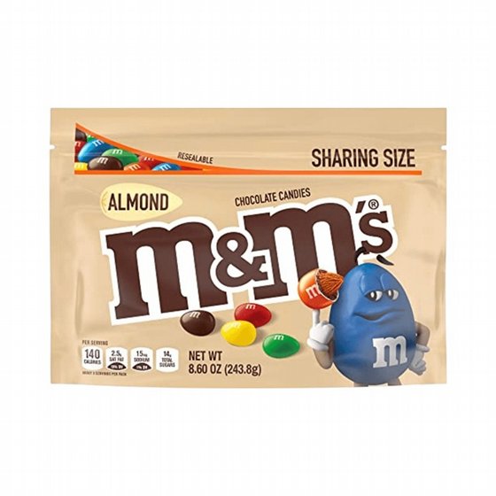 ������� ������ M&Ms ������ ����� � ����� ����� (M&Ms Almond Sharing Size) � 243.8 ���