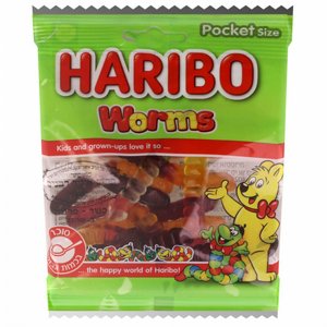 הריבו נחשים (Haribo Worms) 70 גרם הריבו נחשים (Haribo Worms) 70 גרם